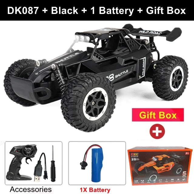 Zdalnie sterowany samochód RC Drift Racing 1:16 Pojazd terenowy Stop 2.4G Radio Szybkie ciężarówki z oświetleniem LED Wspaniały Prezent dla dziecka🎁 ❄️