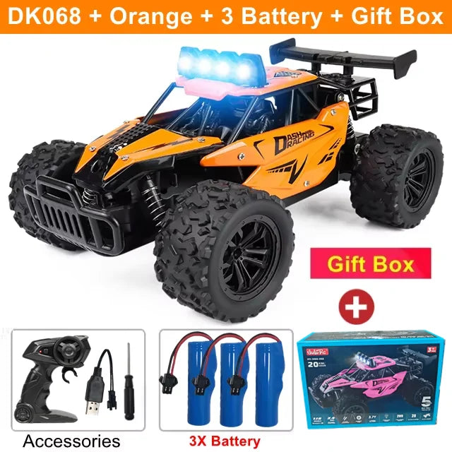 Zdalnie sterowany samochód RC Drift Racing 1:16 Pojazd terenowy Stop 2.4G Radio Szybkie ciężarówki z oświetleniem LED Wspaniały Prezent dla dziecka🎁 ❄️