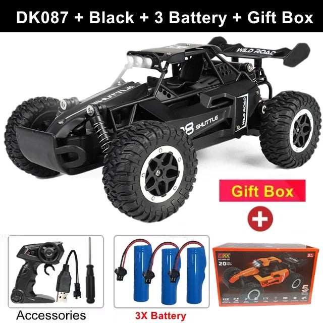 Zdalnie sterowany samochód RC Drift Racing 1:16 Pojazd terenowy Stop 2.4G Radio Szybkie ciężarówki z oświetleniem LED Wspaniały Prezent dla dziecka🎁 ❄️