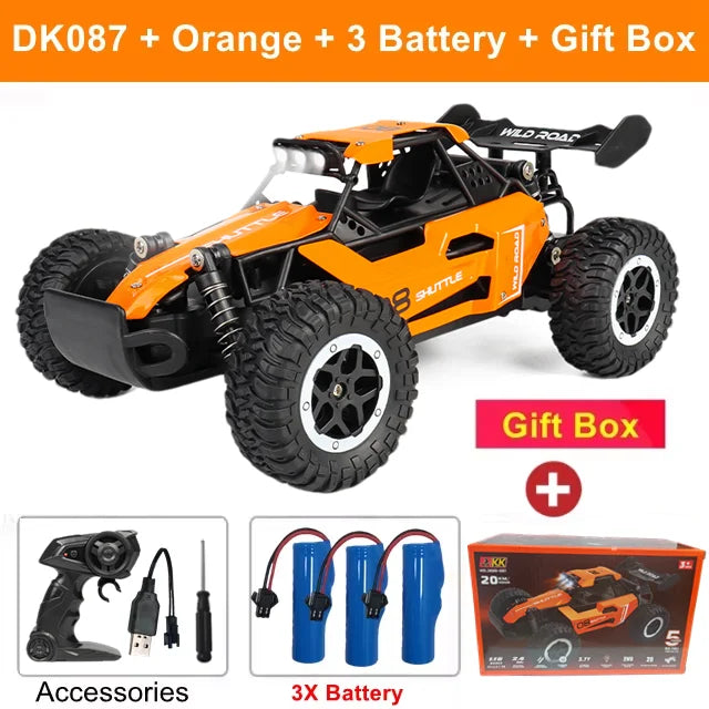 Zdalnie sterowany samochód RC Drift Racing 1:16 Pojazd terenowy Stop 2.4G Radio Szybkie ciężarówki z oświetleniem LED Wspaniały Prezent dla dziecka🎁 ❄️